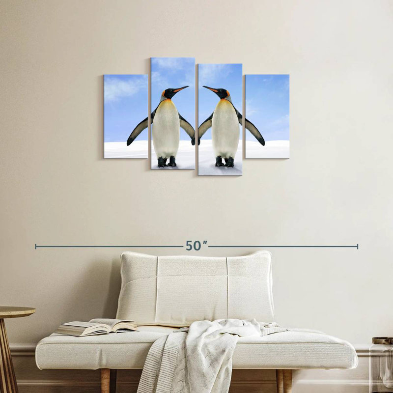 Brampt Two Flapping Penguins, 22" H x 36" W