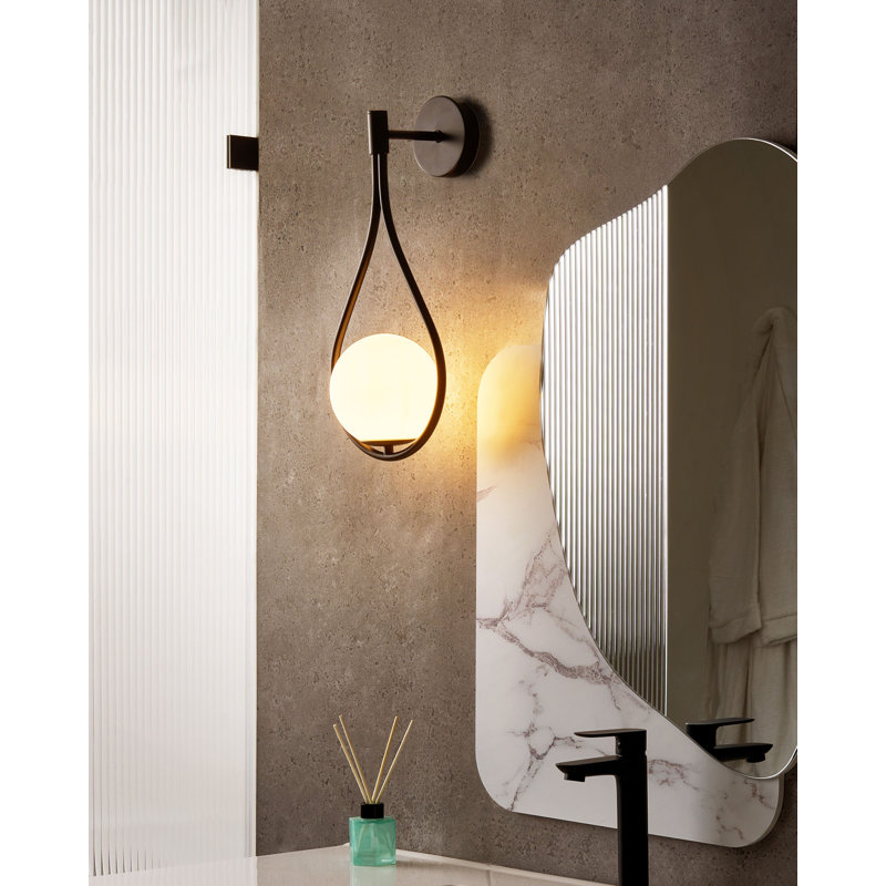 Iron Armed Sconce, Matte Black