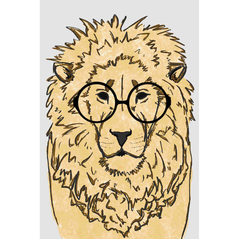 " Lion 2 " Painting Print, 18" H x 12" W  