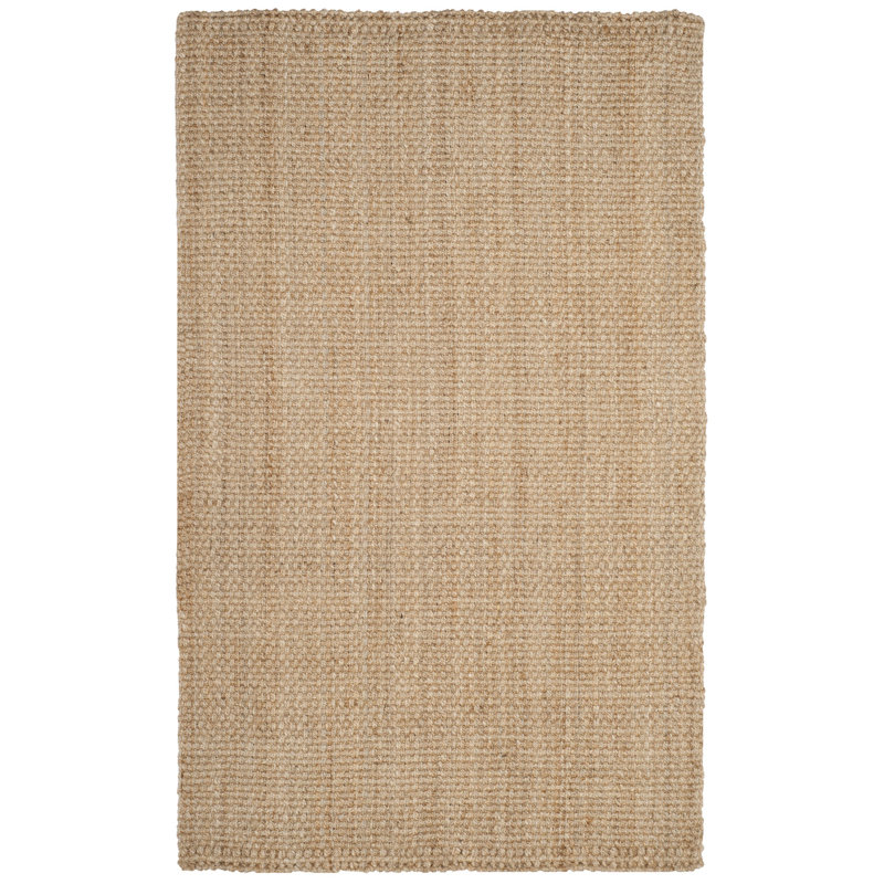 Tapis à motif géométrique en jute naturel touffeté à la main Carolene de Erroll Pollux, Rectangle 5 pi x 8 pi
