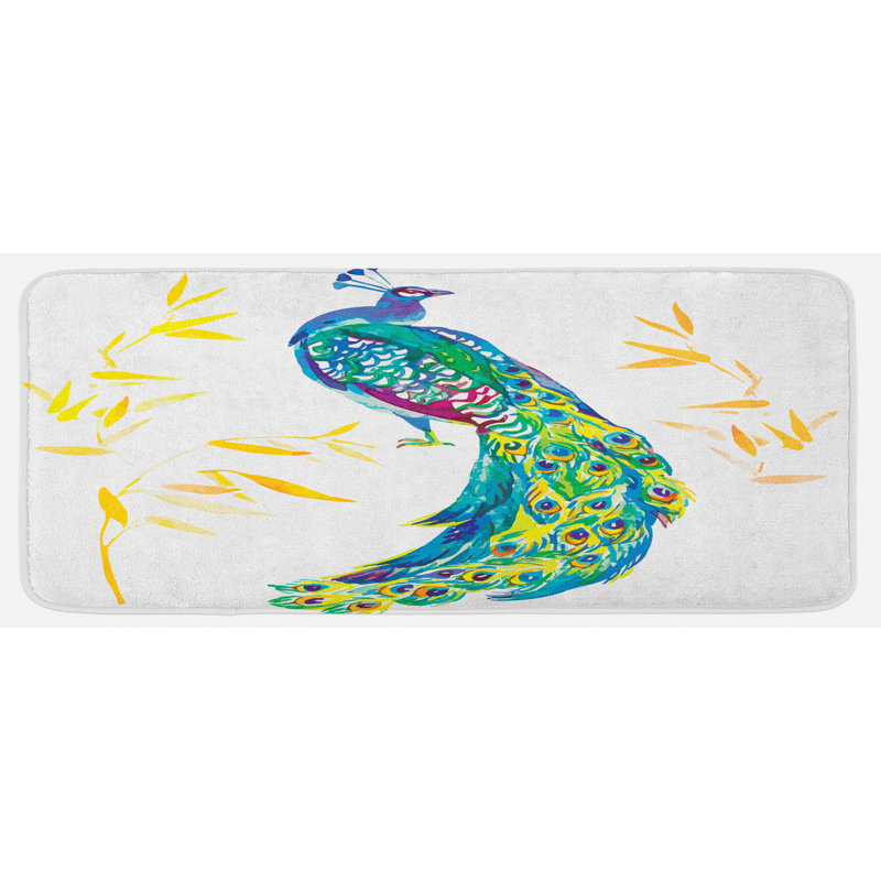 Tapis de cuisine peacock