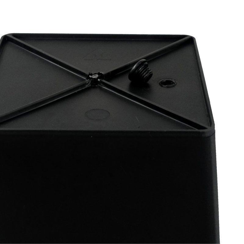 5" Square Plant Pot - All-Weather Black Plastic With Drainage  5 . Suitable For Different Varieties Nursery Polypropylene Growth