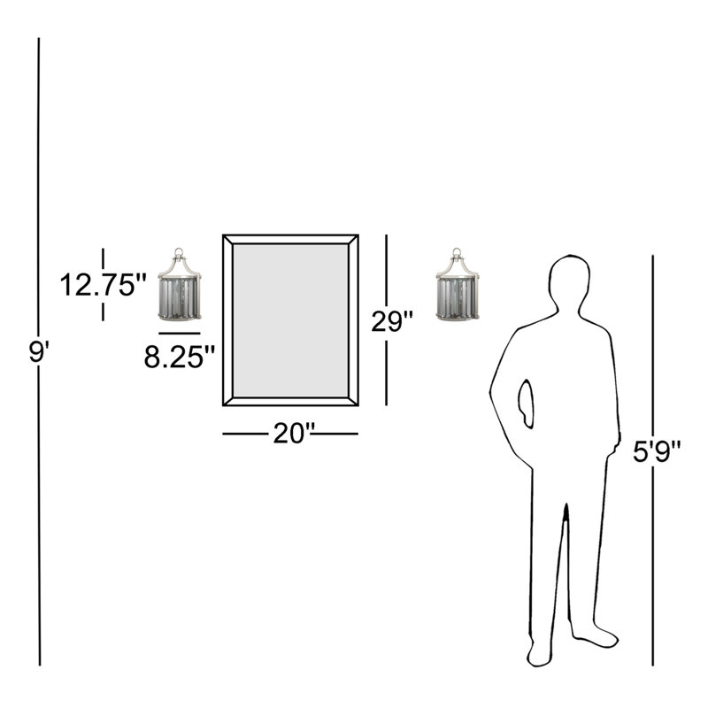 Bunton Flush Mounted Sconce, Polished Nickel