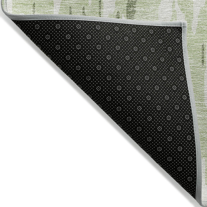 Aleighna Area Rug with Non-Slip Backing, Round 8'