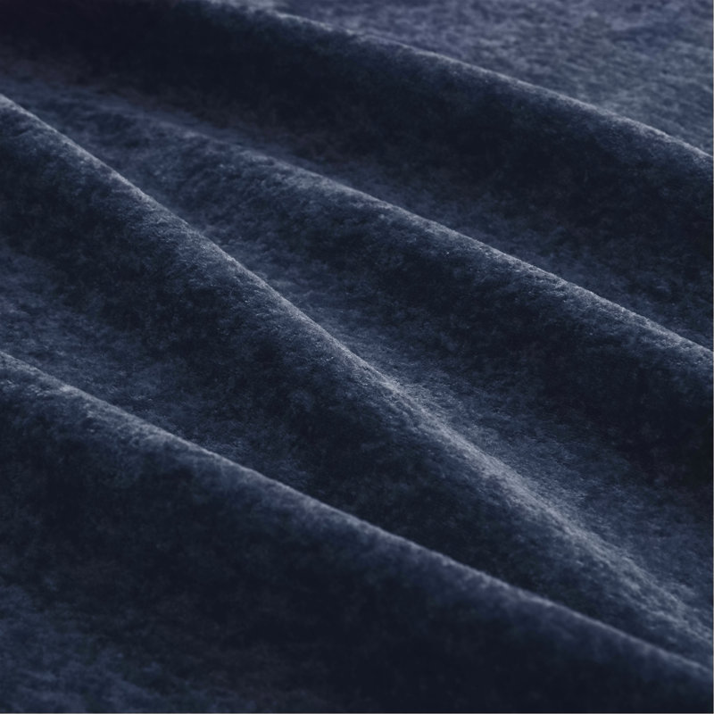 Repose-pieds en velours bleu