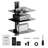 3 Tiers Wall Mounted AV Media Stand Adjustable Floating Projector Shelf, Design 3-Tier AV Media Stand Corner Shelf for Record Player Stereo Cabinet Audio Rack Tower with Height Adjustable Shelves, Living Room Storage, Corner Entertainment Centre, Black