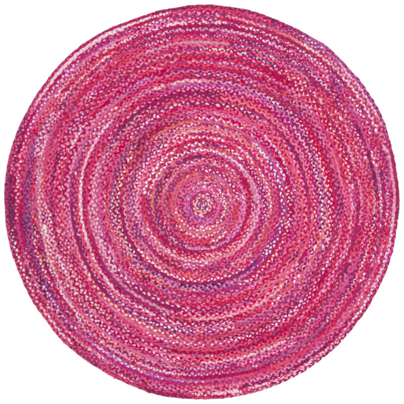 Cotton Hand Woven Area Rug, Round 183 cm