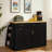 Multi-Functional Storage Sideboard With Sliding Door, Trash Can Compartment, And 3-Tier Spice Rack For Kitchen And Dining Room-1709000827