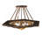 Rustic Lodge Glass Semi Flush Mount