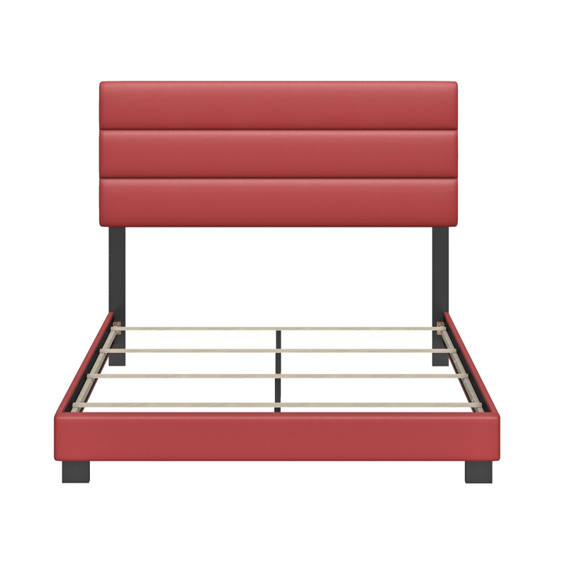 Base de lit tapissier Boyd Sleep Napoli, Complète, Rouge