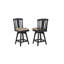 Tabouret de bar pivotant en bois massif Derbyshire-111313018