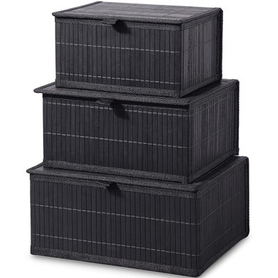 Ebern Designs Bamboo Decorative Bin