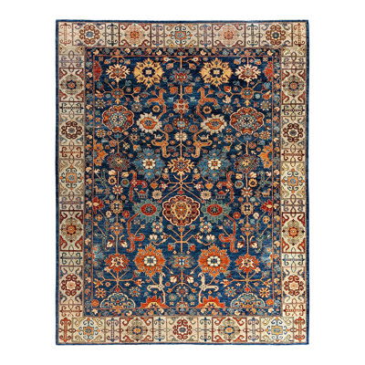 Klaryssa One-of-a-Kind 8' 3" x 10' 6" New Age Rectangle Wool Area Rug in Blue