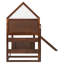 Lit mezzanine double avec glissade et rangement, noyer-266470533-266470534