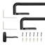 Tringle à rideau simple ajustable 3/4 "noir-1597329356