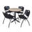 Cain Round X-Base Breakroom Table & 4 M Stack Chairs-32520513-40142870