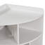 4-Tier Corner Cabinet With US Socket, 8-Cubby Wooden Bookcases Bookshelf Storage Organizer Display Rack-1156126692