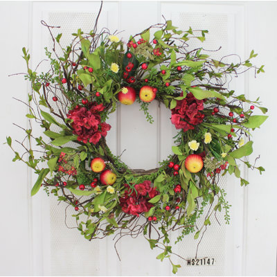 Handcrafted Faux Apple Foam 24'' Wreath