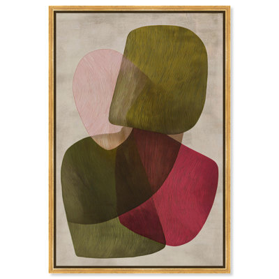 Impression sur toile de chevauchement Forms III par Art Remedy, cadre doré, 30 x 45