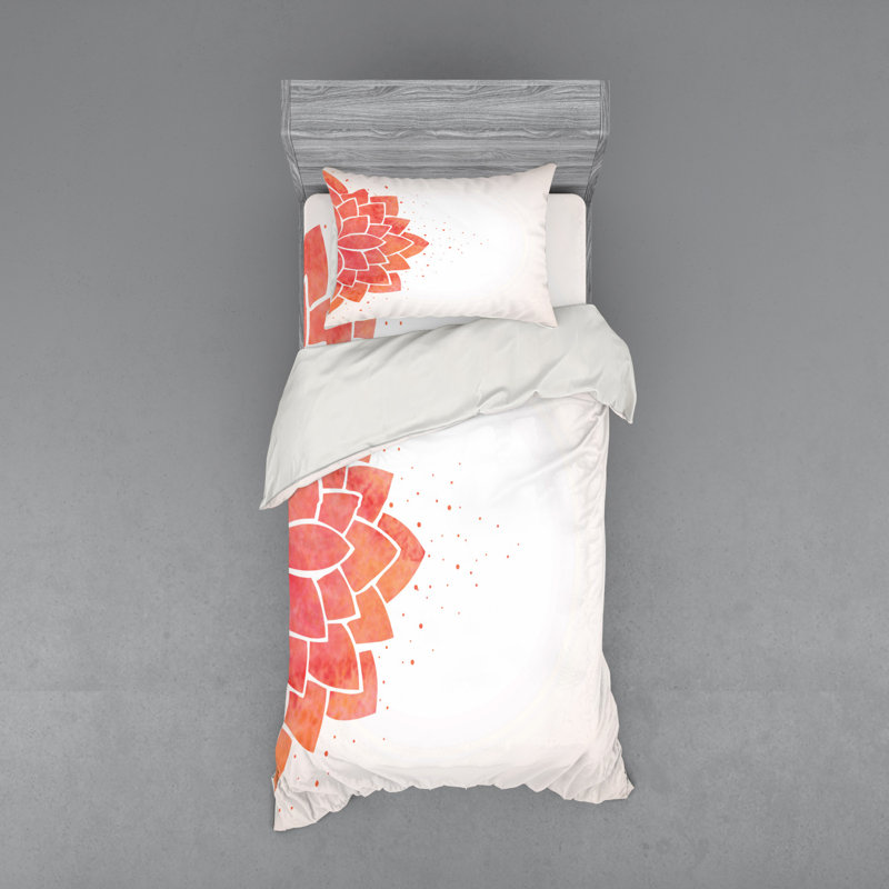 Eclectic Polyester Floral Duvet Cover, Twin Duvet Cover + 2 Additional Pieces