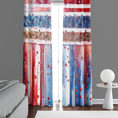 Paire de rideaux semi-transparents en polyester Rosbel