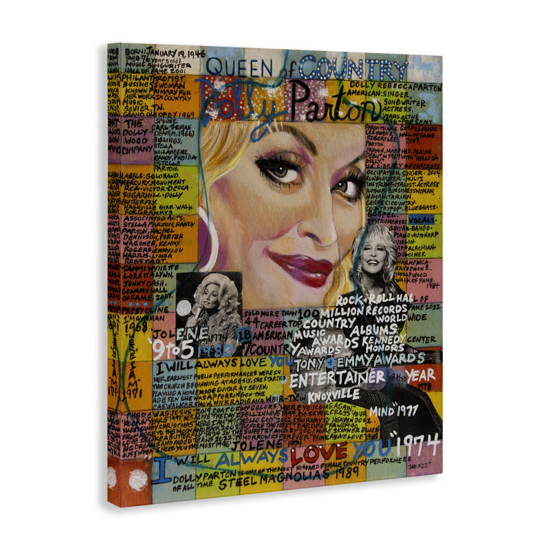 Dolly Parton Collage Canvas Wall Art by Sabin, 30" H x 24" W