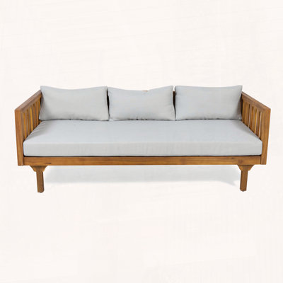 Acacia Wood Daybed with Classic Slat Paneling