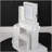 Small Size Left Bedside Cabinet Vanity Table + Cushioned Stool, 2 AC+2 USB Power Station, Hair Dryer Bracket, Extra Large Touch Control Sliding LED Mirror, Tri-Color Switching, EPA,GCC,UL Certificate-204122230