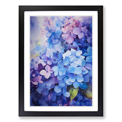Hydrangea Action Painting Art - Framed Print