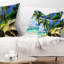 Coussin lombaire de plage seascape palmiers dans un coussin de plage hawaii island