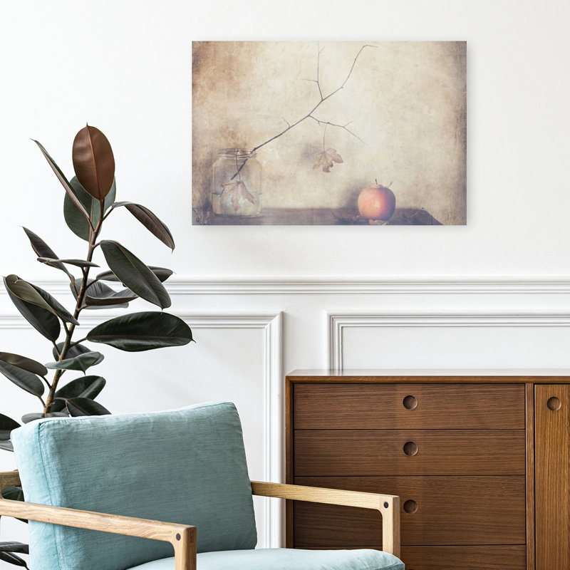 " Rustic Autumn Still Life Rustic Serene Vintage Autumn Fruit Wall Art Print " by Delphine Devos, 16" H x 24" W