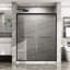 Porte de douche 60 po X 72 - Verre trempé transparent, noir mat, attrayant aluminium noir de 60 po x 72 po, coulissant en douceur