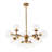 Bold Modern 13-Light Cluster Clear Glass Chandelier