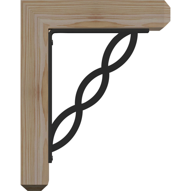 Support pour fer à repasser simple 4 po Loera, H 16 po x P 13 1/2 po, Sapin Douglas (l 4 po x P 4 po)