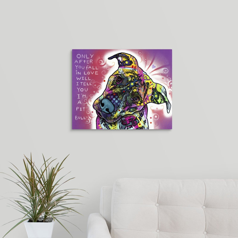 « i is a standing bull », reproduction sur toile, H 16 po x l 20 po x P 1,25 po
