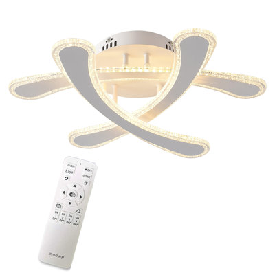 Luminaire en acrylique semi-encastré à DEL 3 lumières avec télécommande Carven