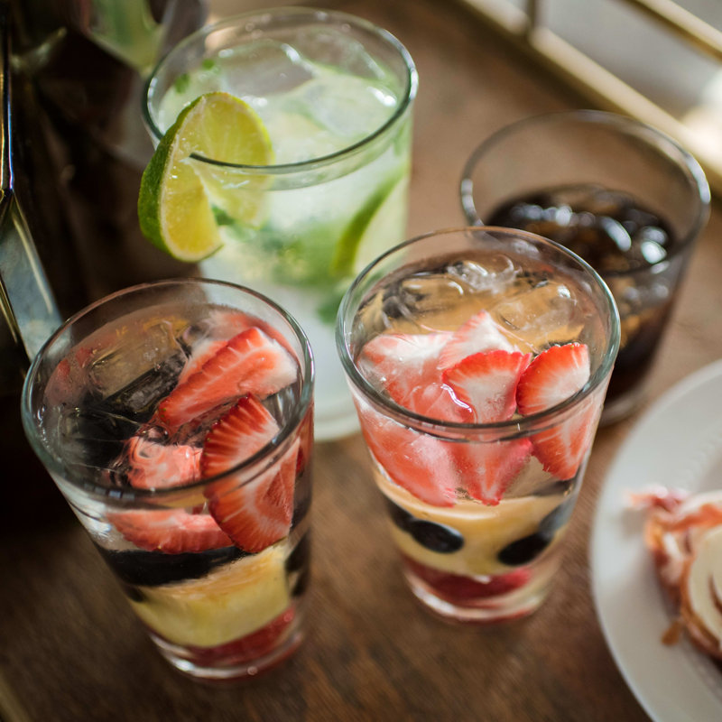 Clear Glass 12 Ounce Highball Drinking Glass Set