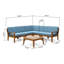 Ensemble de conversation pour patio 4 personnes Ajanai Acacia-1740319560