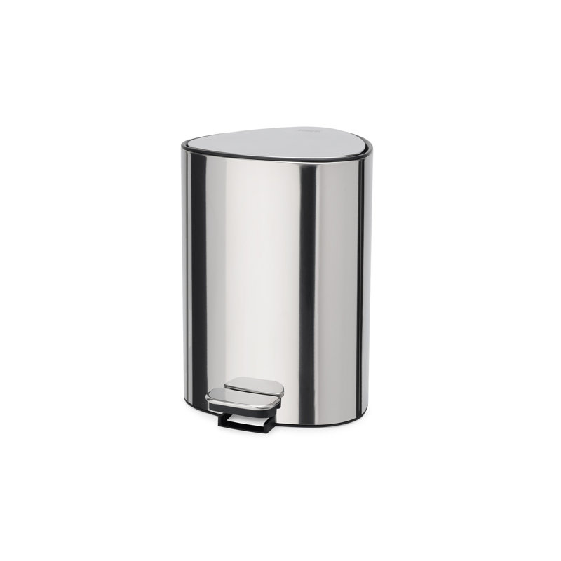 Poubelle à pédale 5 litres, Argent argent