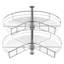 2 Tier Kidney Shaped Chrome Corner Organizer Lazy Susan Cabinet Blind Corner-1093765260