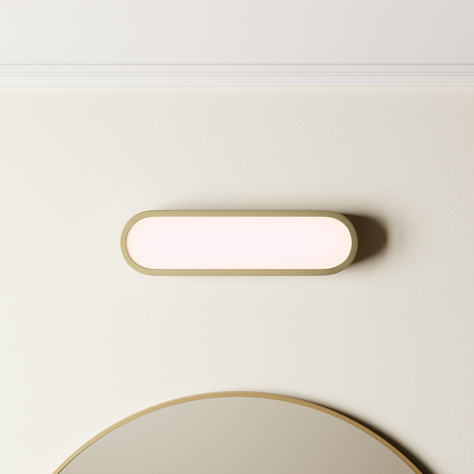 Single Dimmable LED Bath Bar, Gold/White