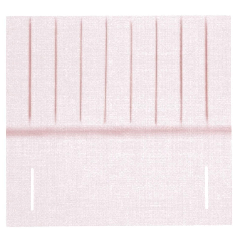 Marita Upholstered Velvet Headboard, Small Double, Cream, 100% Linen