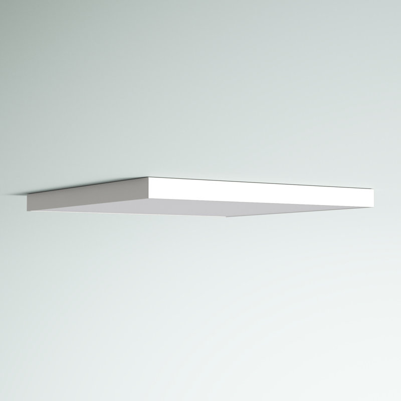 Plafonnier encastré à 1 lumière DEL 15 po Orduna, Nickel satiné