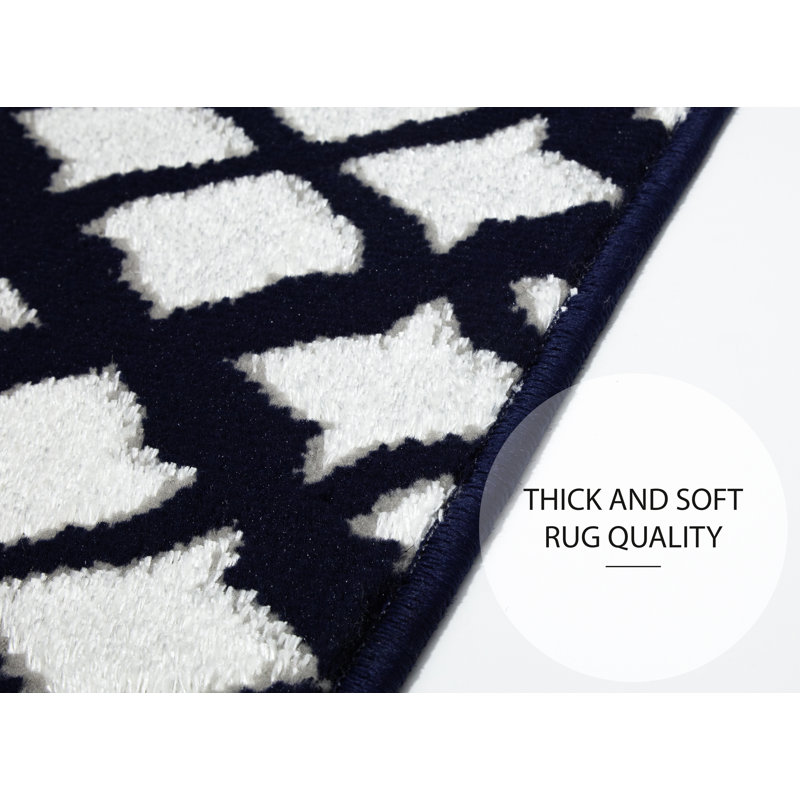 Tapis d'escalier Salas, Bleu marine