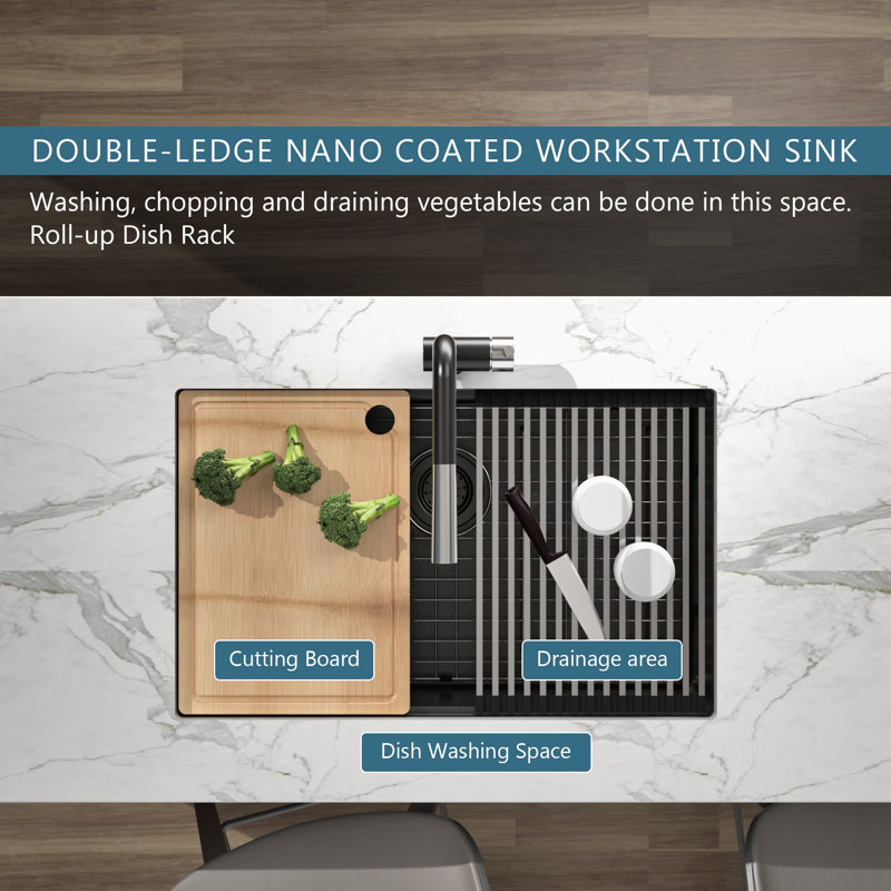 30'' L Single Bowl Stainless Steel Kitchen Sink