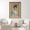 «Al commode classique Portraits», «Elegant Woman With Blue Bubblegum», reproduction d'art sur toile encadrée