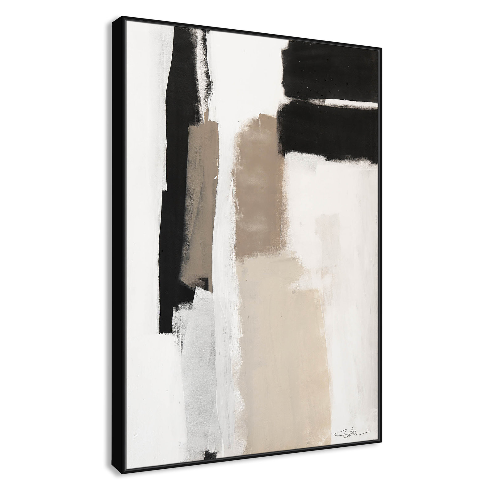 Giverny Earth Scapes II by  Print, No Mat, Black Floater Framed, 61.5" H x 41.5" W x 2" D