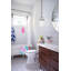 Luminaire campagnard à lumière simple Tori avec abat-jour opale tubé-69559455-69559457