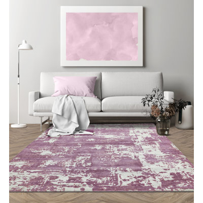 Braud Soft Shiny Purple Area Rug