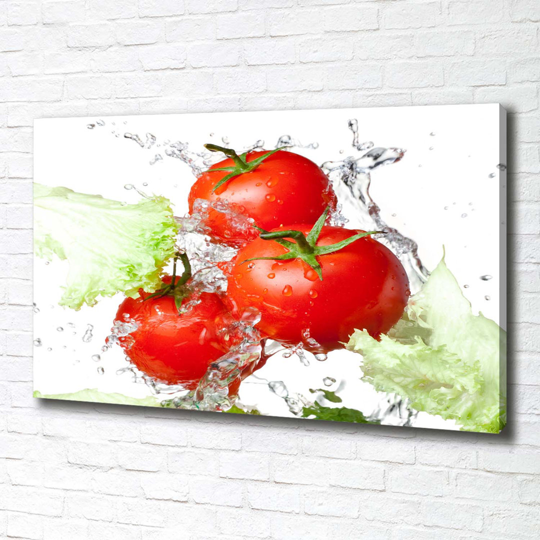 Tomaten und Salat - Kunstdrucke auf Leinwand